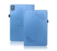 DRENGE for Custodia Compatibile con Lenovo IdeaPad Duet 3 Chromebook 11'' Tablet con Stampa Floreale in Similpelle e Supporto for la Mano per(Blue)