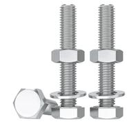 Drenky 10 Pezzi Bullone Con Dado E Rondelle M8 X 80 mm Bullone Esagonale E Dadi M8 Viti a Macchina Acciaio Inox A2 V2A Set Di Viti Esagonali, DIN933 / DIN934 / DIN125