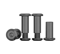 Drenky 10 Pezzi Viti Di Collegamento Dado A Manicotto Nero M5x20mm In Acciaio Inox A2 V2A Dado A Manicotto M5 Per Mobili, Armadi, Tavole Di Legno(10 x Viti Per Mobili, 10 x Dado A Manicotto)