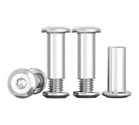 Drenky 10 Pezzi Viti Di Collegamento M6x20mm in Acciaio Inox A2 V2A - Dado A Manicotto M6 Per Mobili, Armadi, Tavole Di Legno (10 x Viti, 10 x Dadi)