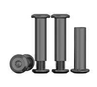 Drenky 10 Pezzi Viti Di Collegamento Nero M5x25mm Viti A Manicotto In Acciaio Inox A2 V2A Dado A Manicotto M5 Per Mobili, Armadi, Tavole Di Legno(10 x Viti Per Mobili, 10 x Dado A Manicotto)