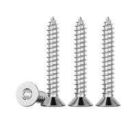 Drenky 100 pezzi M4 x 30 Viti Truciolari Torx Viti autofilettanti in acciaio inossidabile 304 autoperforanti per legno Quinconce standard Filettatura intera Fermo per legno