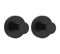 Drenky 2 Pezzi Gancio Ventosa Nero Ventose Con Ganci In Acciaio Inox Rimovibile E Riutilizzabile per Porte In Vetro Per Doccia, Piastrelle