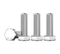 Drenky Bullone M6 Acciaio Inossidabile 304 M6 x 25mm Vite a Testa Esagonale 10 Pezzi DIN 933 Filettatura Completa Bulloni per Riparazione Mobili e Macchinari, Argento