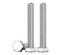 Drenky Bulloni A Testa Esagonale M10 X 80mm, 10 Pezzi Bullone Esagonale DIN 933 Acciaio Inossidabile A2 V2A Viti M10 Alta Resistenza Vite, Filettatura Completa, Argento