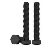 Drenky Bulloni A Testa Esagonale M10 X 80mm, 10 Pezzi Bullone Esagonale DIN 933 Acciaio Inossidabile A2 V2A Viti M10 Alta Resistenza Vite, Filettatura Completa, Nero