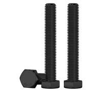 Drenky Bulloni A Testa Esagonale M8 X 80mm, 10 Pezzi Bullone Esagonale DIN 933 Acciaio Inossidabile A2 V2A Viti M8 Alta Resistenza Vite, Filettatura Completa, Nero