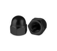 Drenky Dadi Ciechi M8 in Acciaio Inox Nero - Dado Cieco a Calotta DIN 1587 per Aste Filettate - 25 Pezzi