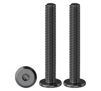 Drenky Vite Testa Piatta M5, Viti Nere 20 Pezzi Viti Di Connessione Per Mobili M5 X 50 mm Viti a Testa Semicircolare Nero In Acciaio Inox A2 V2A, Filettatura Completa, Viti a Macchina
