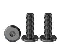 Drenky Vite Testa Piatta M6, 20 Pezzi Viti Testa Piatta M6 X 16 mm Viti Acciaio Inox A2 V2A Viti Nere Antiruggine Viti Di Connessione Per Mobili, Viti a Macchina con Esagono, Nere
