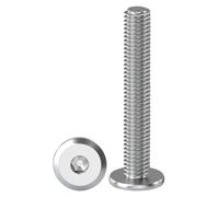 Drenky Viti a Testa Piatta Con Esagono Incassato, 10 Pezzi Di Connessione Per Mobili M8 X 50 mm, Testa Semicircolare In Acciaio Inox A2 V2A, Filettatura Completa, a Macchina