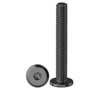 Drenky Viti a Testa Piatta M8 X 45 mm, 10 Pezzi Con Esagono Incassato, Acciaio Inox A2 V2A, Viti Di Connessione Per Mobili, Nere