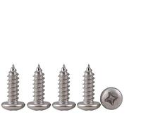 Drenky Viti Legno, Viti Autoperforanti In 304 Acciaio Inossidabile 100 pezzi M4 x 10mm Vite Testa Tonda Bombato a Croce Phillips Filettatura Intera