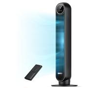 Dreo 20dB Ventilatore a Torre 92 cm, Ventilatore a Colonna Silenzioso per la Camera da Letto, con Telecomando, Potente 7.6 m/s, 4 Modalità, 4 Velocità, Oscillazione a 90°, Timer da 1 a 8 ore, Display