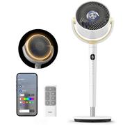 Dreo 23dB Smart ventilatore a piantana silenzioso, portata 24M, volume d'aria 1200m³/h, turbo circolatore, altezza 102CM, 6 modalità, 8 velocità, oscillazione omnidirezionale 120°+120°, PolyFan 502S