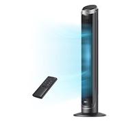 DREO 28dB Ventilatore a Torre con Telecomando, Velocità 7,9 m/s, Oscillante a 90°, Raffreddamento Silenzioso, 4 Modalità, Timer 12 Ore, Display LED, da Pavimento per Camera da Letto Ufficio