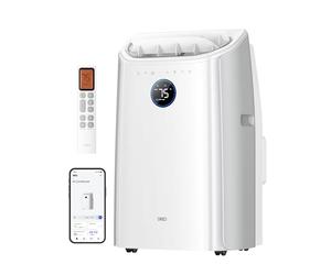 DREO Condizionatore Portatile 10.000 BTU AC per Camera da letto, Raffreddamento Senza Drenaggio, Silenzioso, Controllo Tramite Applicazione/voce, Timer 24 ore, con Ventola e Deumidificatore