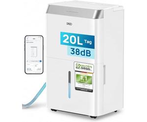 Dreo Deumidificatore Casa Muffa 20L/24h, Alexa & WiFi, Tanica da 3.4L, Deumidificatore silenzioso 38dB, 40㎡, con 3 Modalità d’Uso, Timer e Asciugatura del Bucato, per bagno, camera da letto, cantina