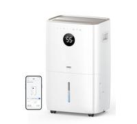 Dreo Deumidificatore intelligente da 110 pinte, per cantina, 4500 m² per grandi stanze, serbatoio dell'acqua da 2 galloni, deumidificatori automatici/comfort/modalità costante per casa, camera da