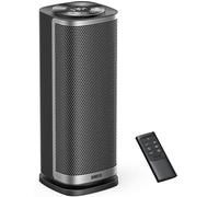 Dreo Termoventilatore, 3 Modalità a 3 Velocità, Termostato, Telecomando, Timer 12 ore, Oscillazione 70°, Modalità ECO a bassa energia, protezione da ribaltamento e surriscaldamento, Solaris Slim H2