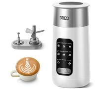 DREO Montalatte, 8-in-1 Montalatte Elettrico per Latte Art e Caffè, 255.1 g/435 ml per Schiuma Calda e Fredda, Scaldalatte Automatico per Latte e Bevande Vegetali con LED