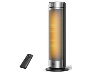 DREO Stufa a Torre 23 Pollici 2000W Silenziosa, Riscaldatore Portatile con Telecomando, Oscillazione 70°, Timer 12H, 5 Modalità, Termoventilatore in Ceramica PTC con Termostato per Casa e Ufficio