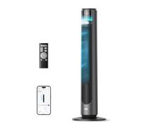 DREO TurboCool 711AS - Ventilatore a nebbia per esterni, potenza 10 m/s, 12 livelli, 4 modalità, ventilatore intelligente, oscillazione a 150°, 20 dB, silenzioso, motore DC, resistente alle intemperie