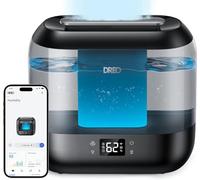 Dreo Umidificatore Smart per la Camera da Letto, Riempimento Superiore da 4L con Nebbia Fredda e Diffusore di Olio e Luce Notturna, Autonomia di 32 ore, Umidificatori Silenziosi per Casa, Ufficio