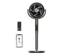 DREO Ventilatore a piedistallo Wi-Fi con controllo vocale, Ventilatore silenzioso da 43'' per camera da letto di casa, Ventilatori da pavimento oscillanti intelligenti 120°+105°,grigio