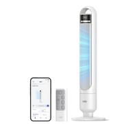 DREO ventilatore a torre smart per camera da letto, ventilatore a piantana silenzioso 28 dB, portata dell’aria fino a 8,8 m, 4 velocità e 3 modalità, timer 8 h, controllo tramite app, oscillazione 90°