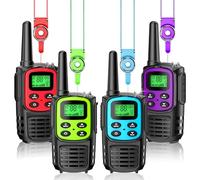 Drepint Walkie Talkie Bambini, Walkie Talkie Bambini Ricaricabili, Lungo Raggio Radio a 22 Canali con VOX e Torcia, Wolky Toki a Lungo Raggio per Campeggio e Escursionismo(4 Colori)