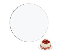 DRERIO 2 Pezzi 26 cm Acrilico Cake Board Piatto Tondo Torta Acrilico Trasparente Piatto Tondo Grande Plastica Dessert Piatti Torta Fondi Torta Piatti Torta per Torta Matrimonio Compleanno