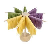 DRERIO Essiccatore Pasta Fresca Pieghevole - Legno Base con 9 Bracci Rimovibili, Riutilizzabile,stendipasta per Casa, Cucina, Gift
