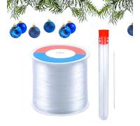 DRERIO Filo per Perle con Ago, Filo Cerato 0,3, Filo Nylon Trasparente non Elastico per Collane Filo da Pesca Realizzare Gioielli, bracciali Collana e progetti Artigianali Strumento Essenziale