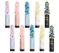 DRERIO Spara Coriandoli per feste e matrimonio, 10 pezzi, sparacoriandoli biodegradabili, per laurea, party popper biodegradabili, multicolor da 11 cm, per lauree e matrimoni (Multicolor)