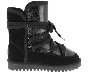 dresco Donna Chaley Scarpe Città Stivali Da Neve, Nero Brillante, 38 EU, nero lucido, 38 EU