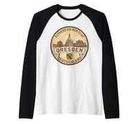 Dresda Florenz An der Elbe Distintivo Architettura Tedesca Maglia con Maniche Raglan