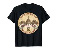 Dresda Florenz An der Elbe Distintivo Architettura Tedesca Maglietta
