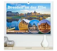 Dresden an der Elbe - Der Planer (hochwertiger Premium Wandkalender 2026 DIN A2 quer), Kunstdruck in Hochglanz: Stimmungsvolle Fotokunst verbunden mit praktischem Platz für Ihre Termine.