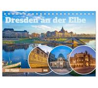 Dresden an der Elbe - Der Planer (Tischkalender 2026 DIN A5 quer), CALVENDO Monatskalender: Stimmungsvolle Fotokunst verbunden mit praktischem Platz für Ihre Termine.