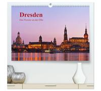 Dresden, das Florenz an der Elbe (hochwertiger Premium Wandkalender 2026 DIN A2 quer), Kunstdruck in Hochglanz: Dresden, das Florenz an der Elbe. Den ... Architektur und Kunst hervorgehoben werden.