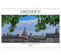 Dresden, ein Jahr an der Elbe (Tischkalender 2026 DIN A5 quer), CALVENDO Monatskalender: Dresden, Bildmotive aus der Stadt an der Elbe