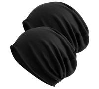 DRESHOW 2 Pezzi Berretto in Jersey Leggero Morbido da Donna, Slouchy e Lungo, Unisex Sci, da Notte
