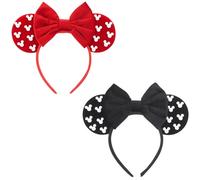 DRESHOW 2 Pezzi Cerchietto con Orecchie da Topo Fasce Orecchie da Topo Cerchietti Carnevale per Donna per Capelli Belle Orecchie da Topo Copricapo Decorazioni