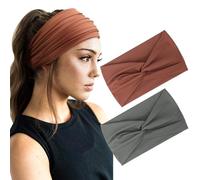 DRESHOW 2 Pezzi Fasce per Capelli Donna Elastica Turbante Fascia Capelli Cerchietti Annodato Fasce Accessori Capelli