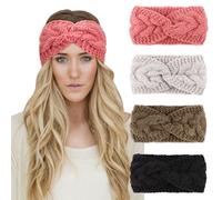 DRESHOW 4 Pezzi Fasce per Capelli Tessuto di Lana Turbante Fascia da Donna Invernale Accessori Cerchietti per Donna Ragazze