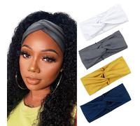 DRESHOW 4 Pezzi Fasce per Capelli Tessuto di Lana Turbante Fascia da Donna Invernale Accessori Cerchietti