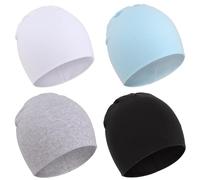 DRESHOW 4 Pezzi Unisex Bambino Berretti Neonato Ragazzi Ragazze Morbido Carino Cappello Nursery Berretto
