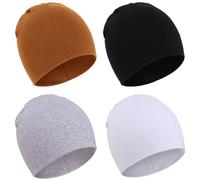 DRESHOW 4 Pezzi Unisex Bambino Berretti Neonato Ragazzi Ragazze Morbido Carino Cappello Nursery Berretto
