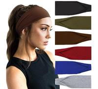 DRESHOW 6 Pezzi Donna Largo Fasce per Capelli da Yoga Allenamento Sportivo Fasce per Capelli Accessorio per Capelli Carino